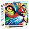 Figured'Art Mini Paint by Numbers Kit for Adults with Frame Feline Pop Art Small format 8"x8" - Craft Art Painting DIY Canvas Already Stretched on a Wooden Frame